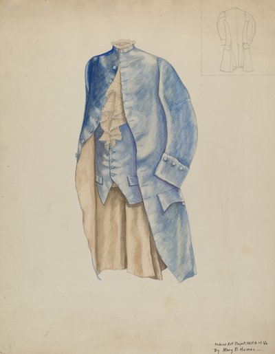 Männerjacke und Weste, ca. 1937 von Mary E Humes