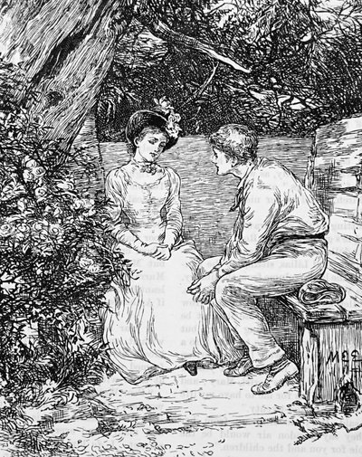 Ein Paar beim Flirten von Mary Ellen Edwards