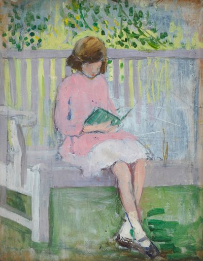Mädchen beim Lesen von Mary Ethel Hunter