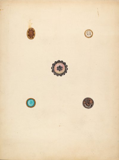 Knöpfe, ca. 1940 von Mary Fitzgerald