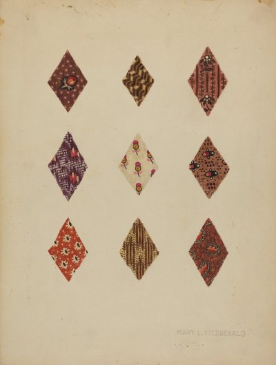 Quilt-Flicken, ca. 1937 von Mary Fitzgerald