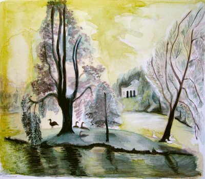 Stourhead, Abendsee von Mary Kuper