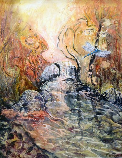Libelle im Anflug von Mary Smith