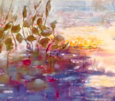 Goldene und rosa Reflexionen von Mary Smith