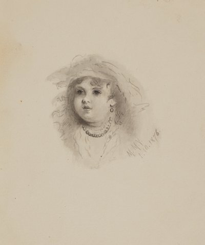 Unbetiteltes Kinderkopf, 1876 von Mary Vaux Walcott