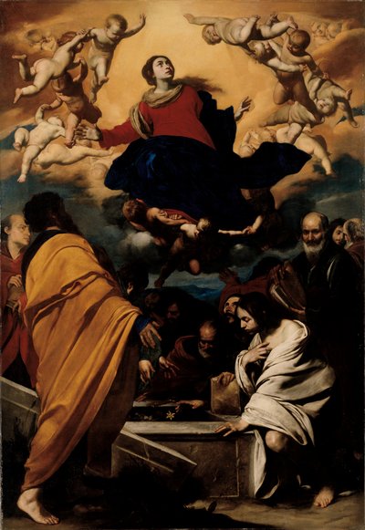 Die Himmelfahrt der Jungfrau Maria, ca. 1630-1635 von Massimo Stanzione