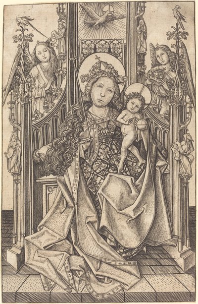 Madonna und Kind auf dem Thron von Master E.S.