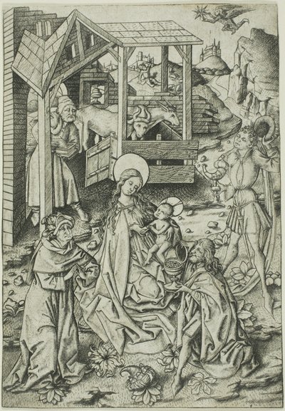 Die Anbetung der Könige von Master E.S.