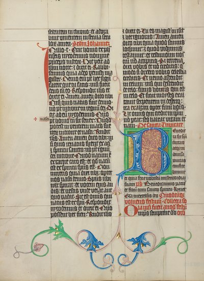 Dekorierte Initiale B von Master Michael