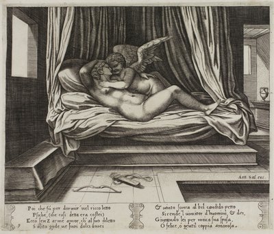 Amor in Psyches Armen von Master of the Die