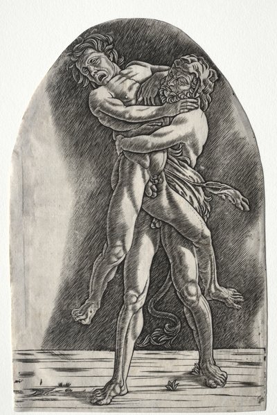 Herkules und Antäus, ca. 1510 von Master of the Year 1515