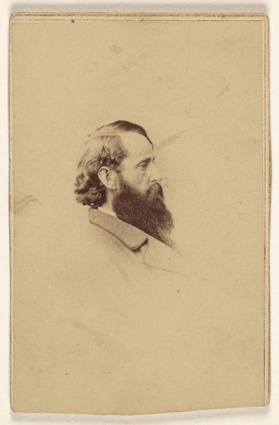 Nicht identifizierter Mann mit langem Bart im Profil von Mathew B. Brady