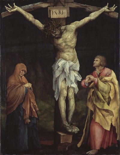 Christus am Kreuz zwischen Maria und Johannes von Matthias Grünewald