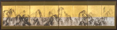 Zweiundsiebzig Gipfel gegen den blauen Himmel, 1785 von Matsumura Goshun