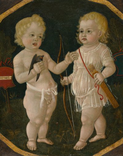 Zwei Putti von Matteo di Giovanni