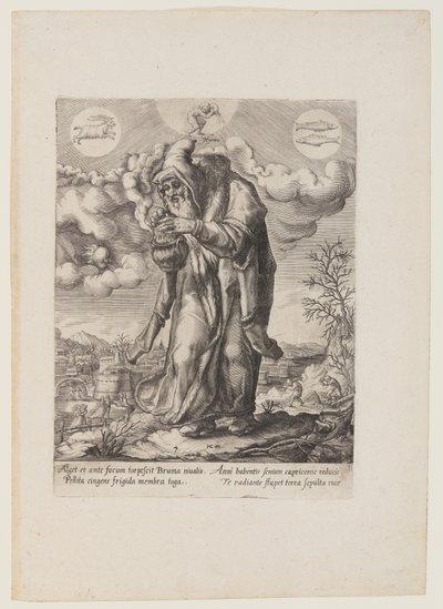 Winter, aus Die vier Jahreszeiten von Matthaus Greuter