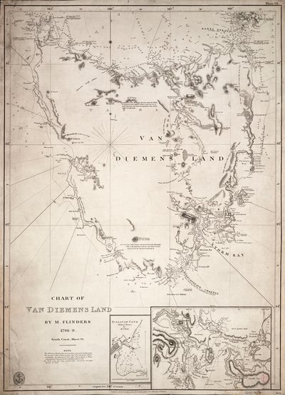 Karte von Van Diemens Land, Blatt VI von Matthew Flinders