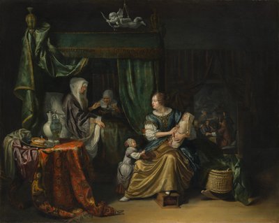 Das neugeborene Baby, 1675 von Matthys Naiveu