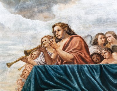 Konzerte der Engel (Detail) von Mattia (1613 99) Preti