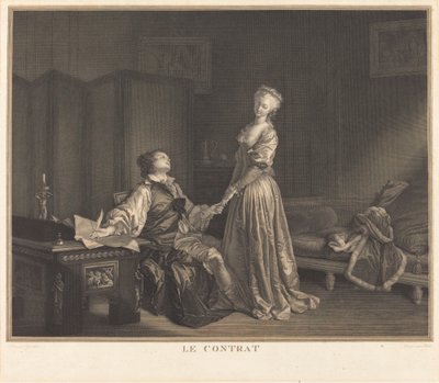 Der Vertrag von Maurice Blot after Jean Honoré Fragonard