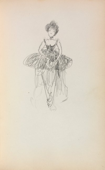 Italienisches Skizzenbuch: Ballerina Seite 231, 1898-1899 von Maurice Brazil Prendergast