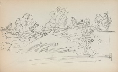 Italienisches Skizzenbuch: Landschaft Seite 202, 1898-1899 von Maurice Brazil Prendergast