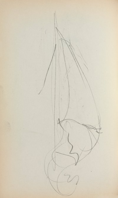 Italienisches Skizzenbuch: Segel Seite 73, 1898-1899 von Maurice Brazil Prendergast