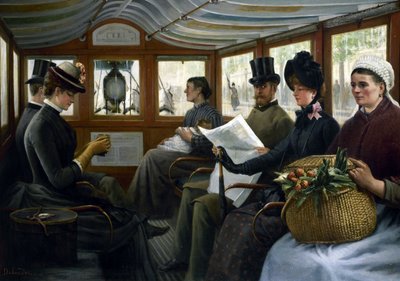 Im Omnibus, um 1885 von Maurice Delondre
