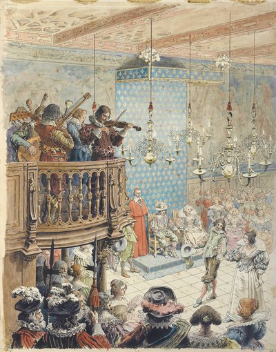 Richelieu auf einem Ball, ca. 1900 von Maurice Leloir