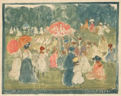 Central Park von Maurice Brazil Prendergast