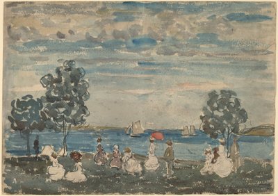 Figuren am Strand von Maurice Brazil Prendergast