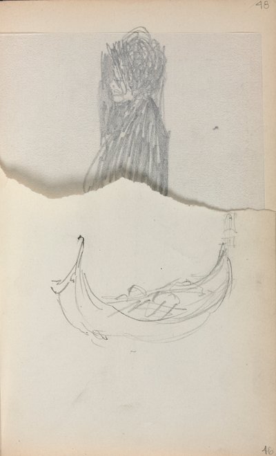 Italienisches Skizzenbuch: Gondel (Seite 46) von Maurice Prendergast