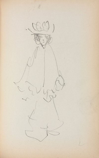 Italienisches Skizzenbuch: Stehende Frau (Seite 147) von Maurice Prendergast