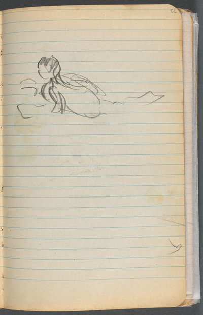 Skizzenbuch, Seite 072: Schwimmende Figur von Maurice Prendergast