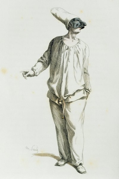 Pulcinella im Jahr 1800, von Maurice Sand von Maurice Sand