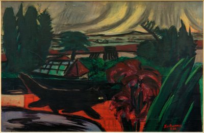 Abendlicher Garten im Gewitter von Max Beckmann