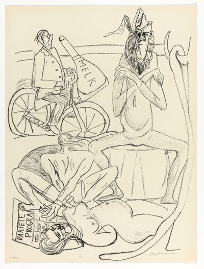 Zirkus, Platte 12 aus Tag und Traum von Max Beckmann