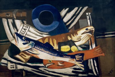 Großes Fischstilleben von Max Beckmann