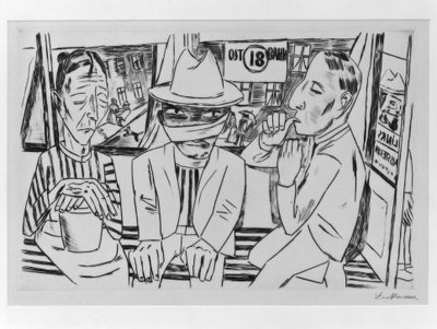 In der Trambahn von Max Beckmann