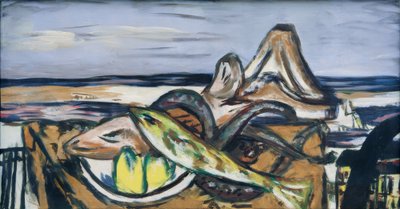 Landschaft mit frutti di mare von Max Beckmann