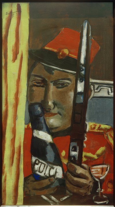 Peruanischer Soldat will trinken von Max Beckmann