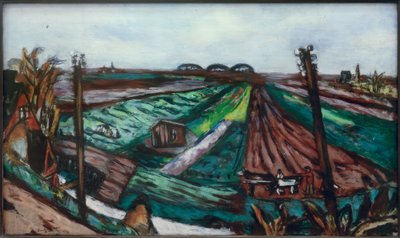 Polderlandschaft mit Hembrug von Max Beckmann