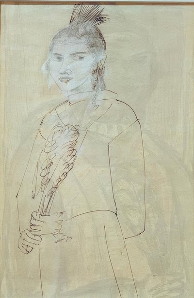 Quappi mit Kopfputz von Max Beckmann