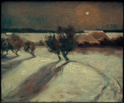 Schneelandschaft im Mondlicht von Max Beckmann