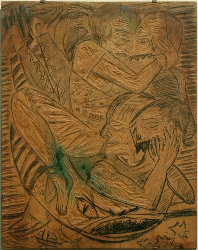 Selbstporträt mit Naïla als Zirkusartisten von Max Beckmann