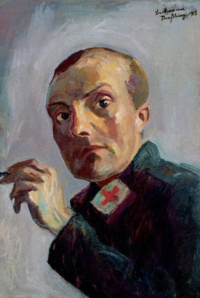 Selbstporträt als männliche Krankenschwester von Max Beckmann