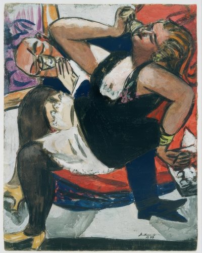 Sitzendes Paar von Max Beckmann