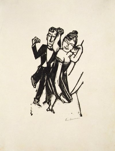 Kleines tanzendes Paar von Max Beckmann