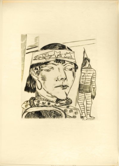Schlangenlade, Platte zehn aus Jahrmarkt von Max Beckmann