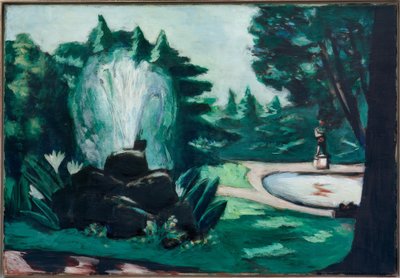Springbrunnen in Baden-Baden von Max Beckmann